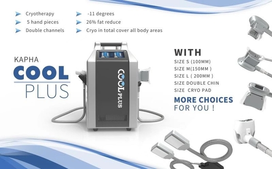 Os canais dobro datilografam a Cryolipolysis a máquina de congelação gorda para celulites Redction