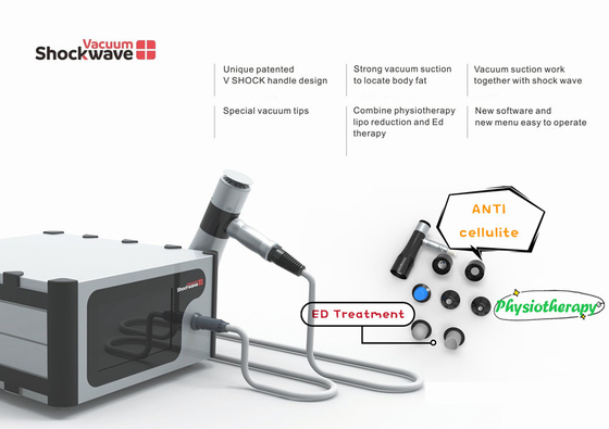 As celulites do vácuo da onda de choque reduzem a máquina para a terapia de Phsio