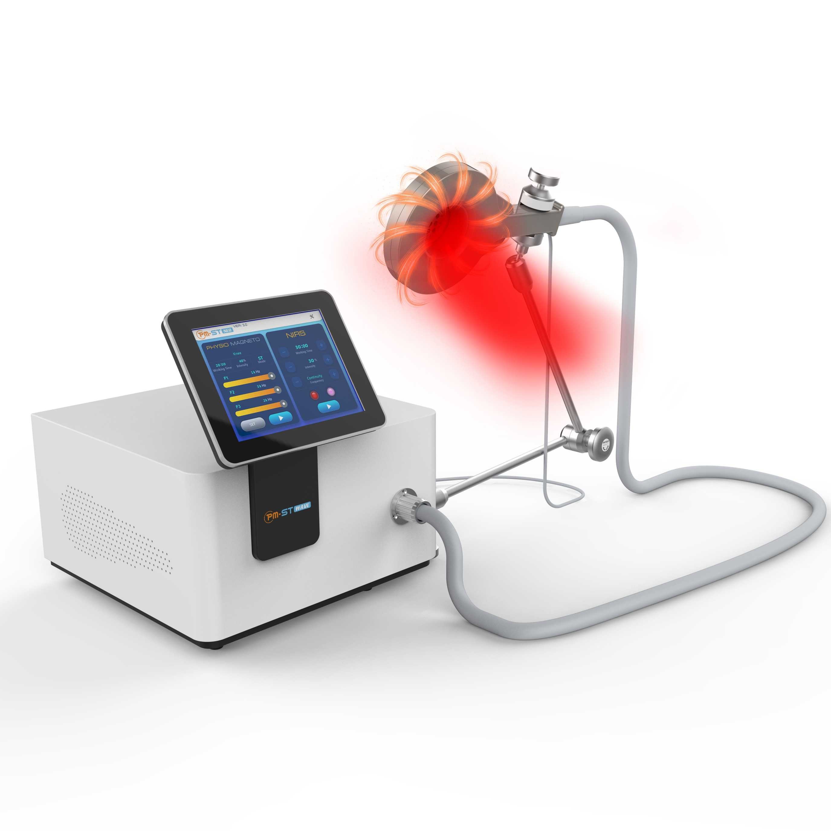 físico máquina da terapia do magneto 130khz perto dos dispositivos leves vermelhos frios da fisioterapia para o oxigênio do sangue
