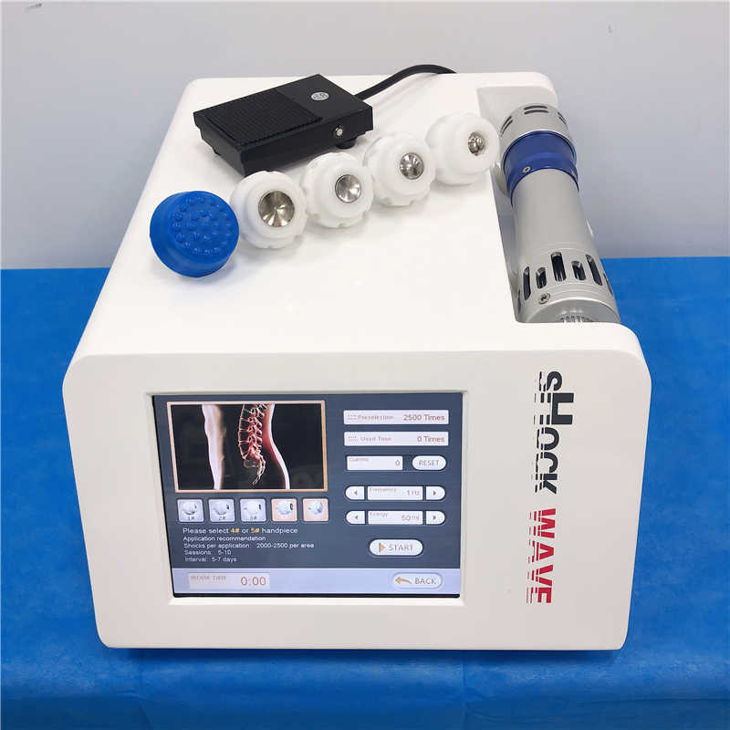 Máquina completa da terapia do corpo de ESWT, máquina da remoção da dor com 5 transmissores