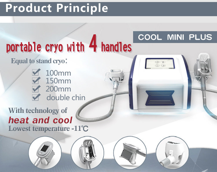 0-80 máquina de congelação gorda de Kpa Cryolipolysis com o tela táctil largo de uma cor de 8 polegadas