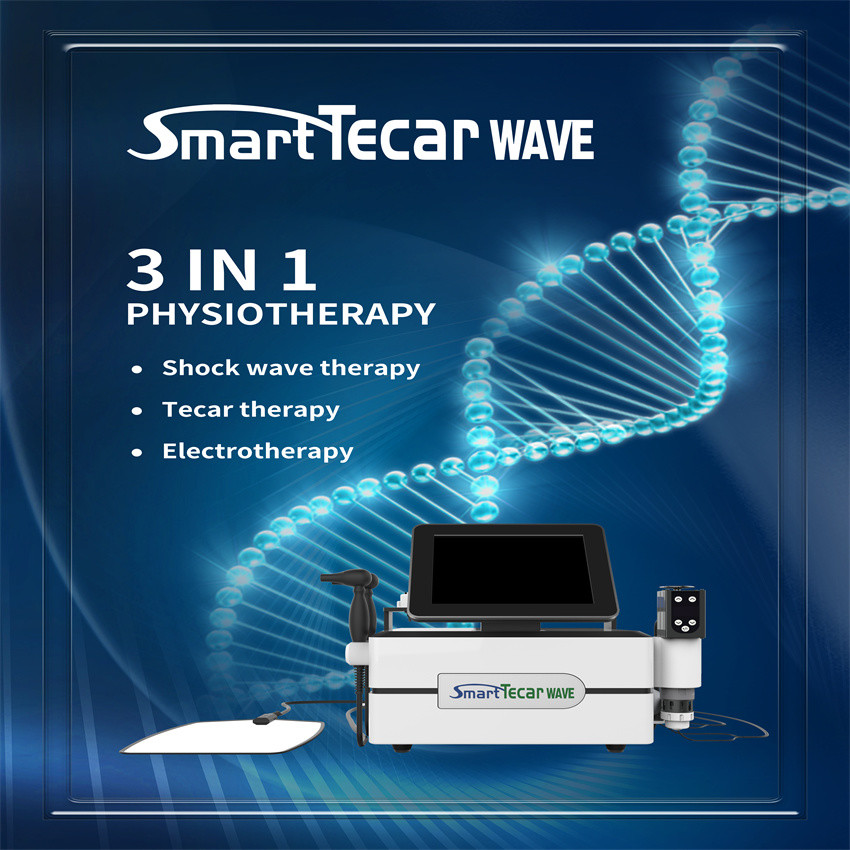Terapia eletromagnética da máquina portátil da fisioterapia da radiofrequência da máquina de diatermia da onda de choque de Tecar